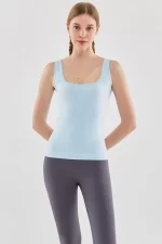 Thick Strap Sports Undershirt Light Blue