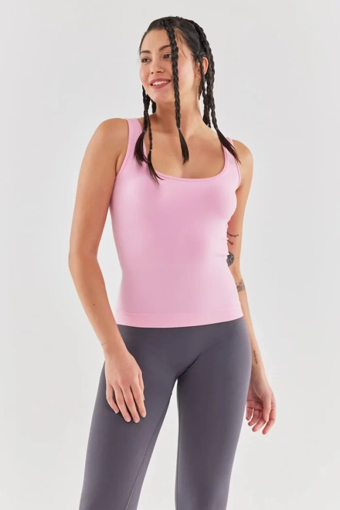 Thick Strap Sports Undershirt Light Pink