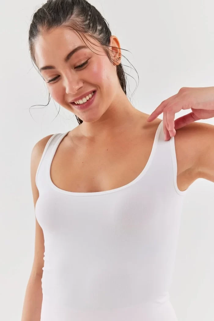 Come up Thick Strap Sports Tank Top Stone Color sportmaze