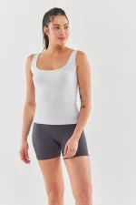 Thick Strap Sports Tank Top Stone Color