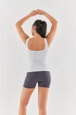 Thick Strap Sports Tank Top Stone Color