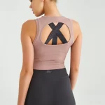 Sleeveless Crop Top Dusty Rose