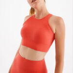 Chest Padded Rib Textured Crop Top