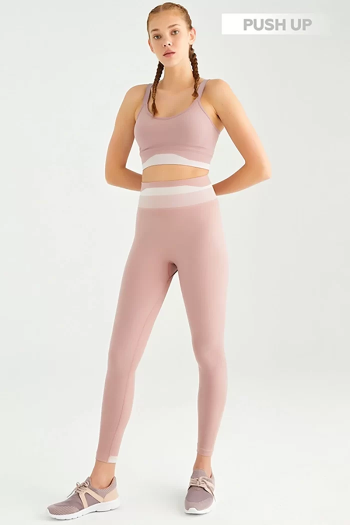 Push Up Effective Recovery Tights Dusty Rose Beige