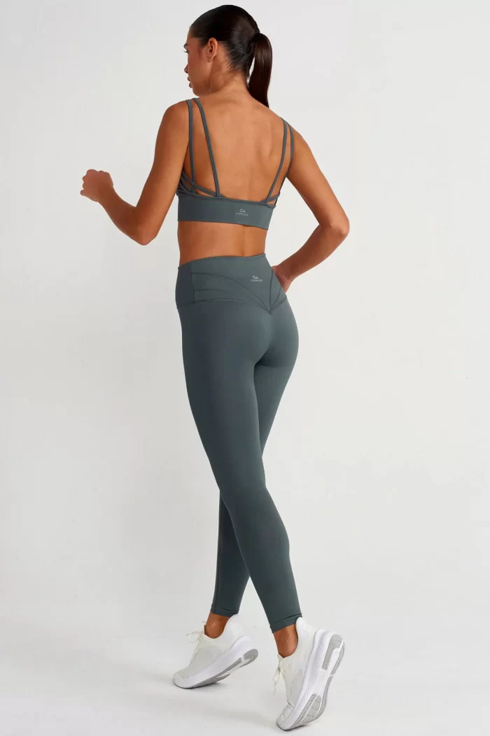 come up Push Up Leggings Dirty Green sportmaze