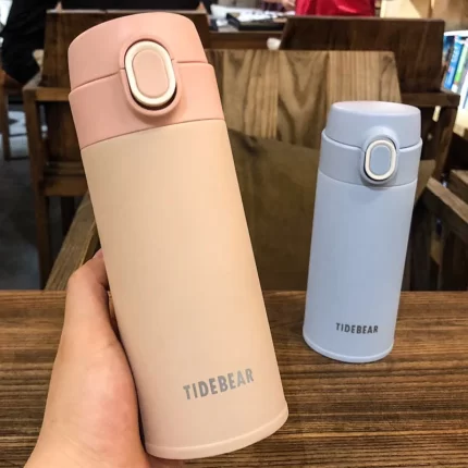 Water Bottle Light Blue Stainless Steel Vacuum Insulated