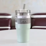 Tyeso Vacuum Insulated MUG light Green/ Black