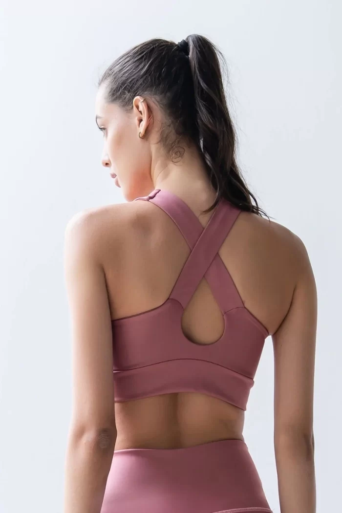 sportmaze Lismina 251 Single Crossed Sport Bra Rose Color