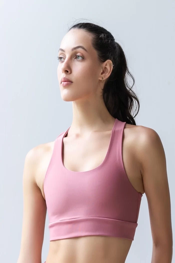 sportmaze Lismina 251 Single Crossed Sport Bra Rose Color