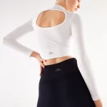 Crop Top Turtleneck White sportmaze