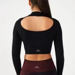 Crop Top Turtleneck Black come up sportmaze