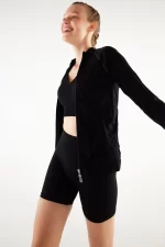 Zippered Sports Jacket Black sportmaze