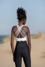 sportmaze Lismina 189 4 String Sports Bra White Color