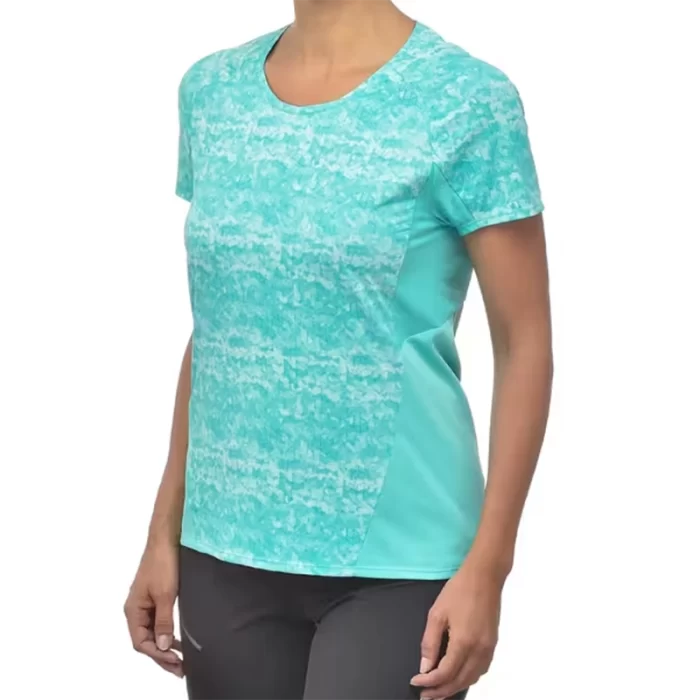 sportmaze Decathlon Short-Sleeved Walking T-Shirt turquoise