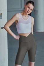 Lismina 203 Tulle Detailed Sports Bra White Color sportmaze