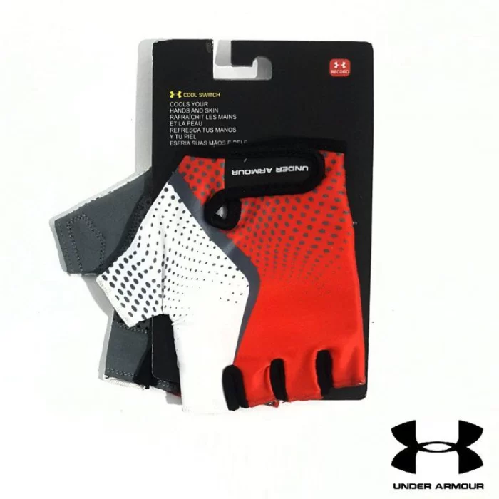 Under Armour White & Red Gloves sportmaze