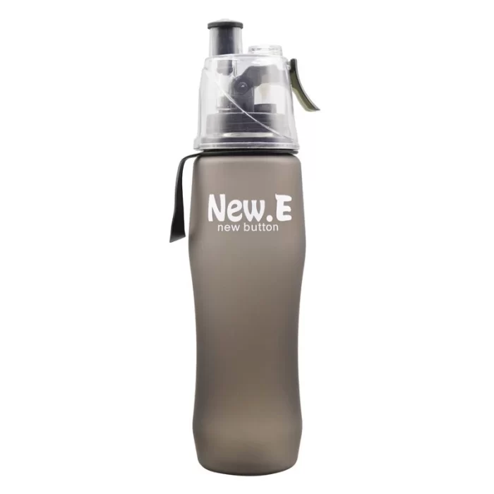 Water bottle with spray NEW.E black sportmaze