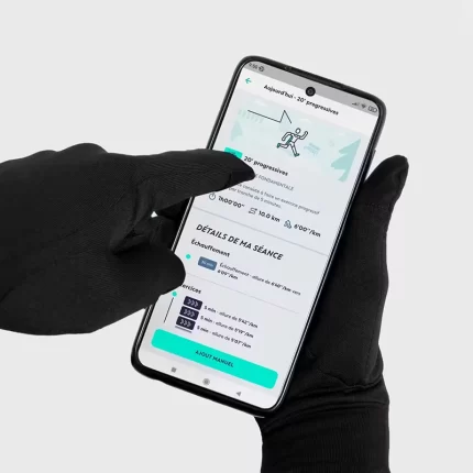 touchscreen running gloves - warm+ 500 v2 black