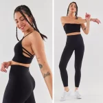 Come up 3Line Push Up Leggings Black sportmaze