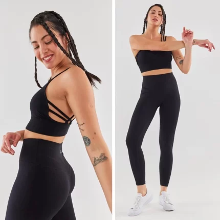 Come up 3Line Push Up Leggings Black sportmaze