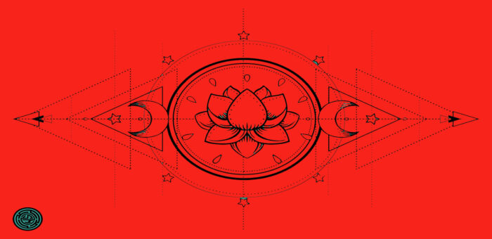 Red sticky Lotus sportmaze yoga mat