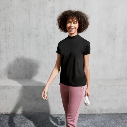 crivit black turtle neck tshirt sportmaze