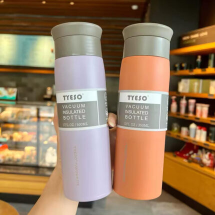 Tyeso 500ml Simple Frosted Thermos Tea Cup sportmaze