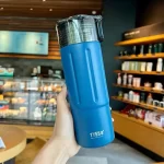 Tyeso 600ml vacuum insulated dark blue sportmaze