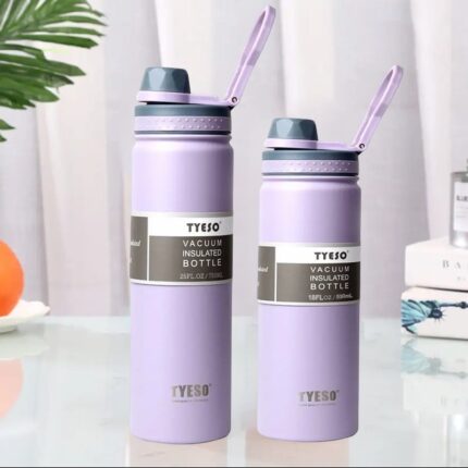 Tyeso 750 ml Insulation Stainless Steel Water Bottle Sport Thermal Mug Purple sportmaze