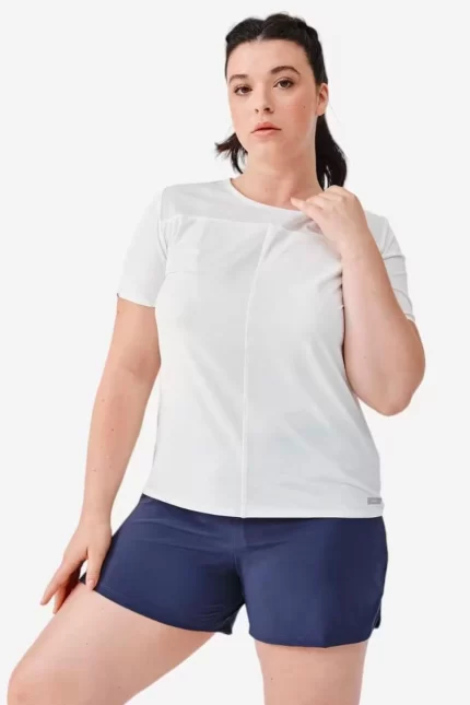Decathlon Women's breathable running T-shirt Dry+ Breath - white sportmaze