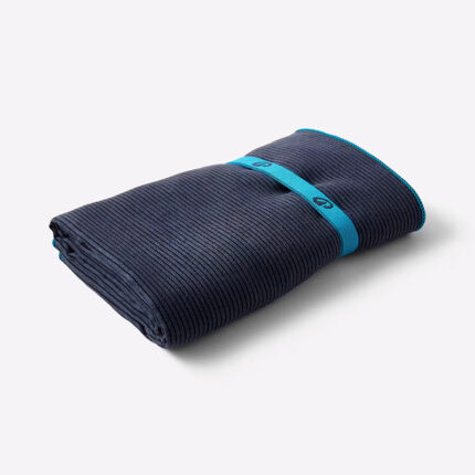 Decathlon Corduroy Microfiber Towel - L - Navy Blue - 80 x 130 cm